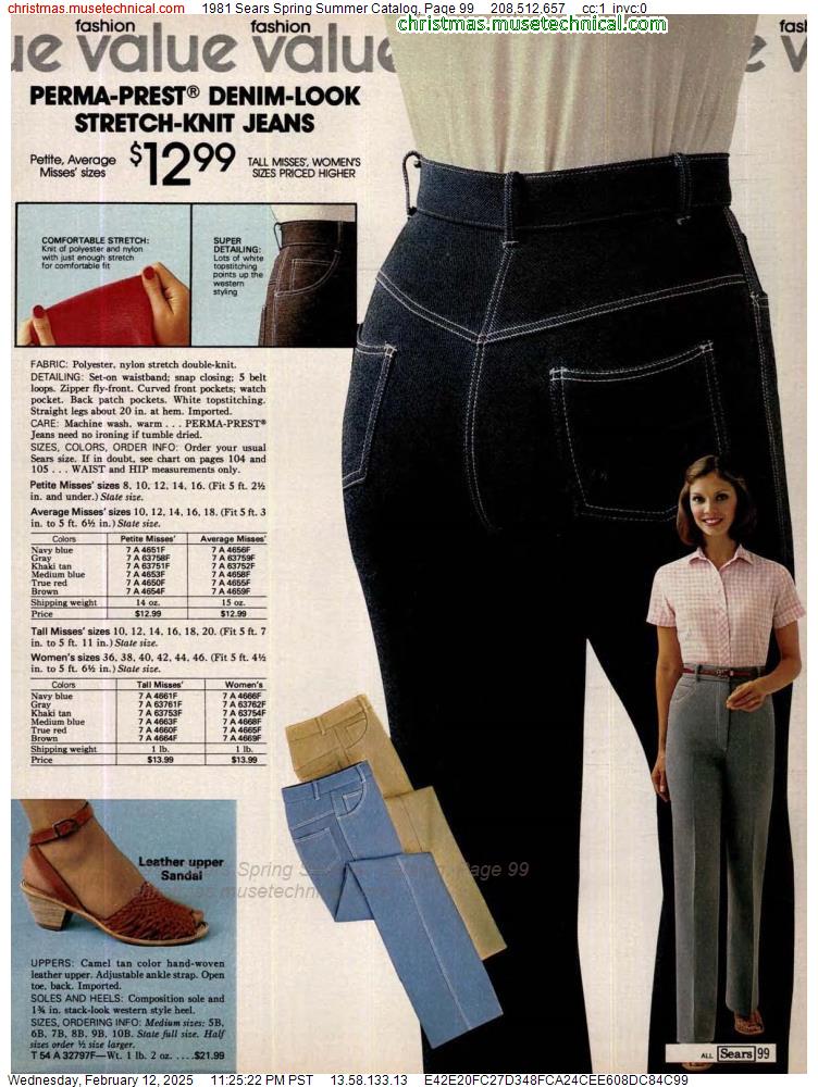 1981 Sears Spring Summer Catalog, Page 99