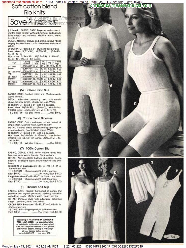 1983 Sears Fall Winter Catalog, Page 235