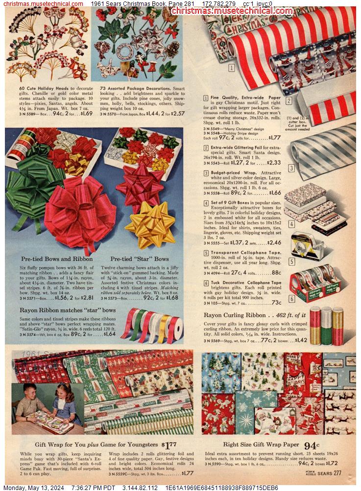 1961 Sears Christmas Book, Page 281