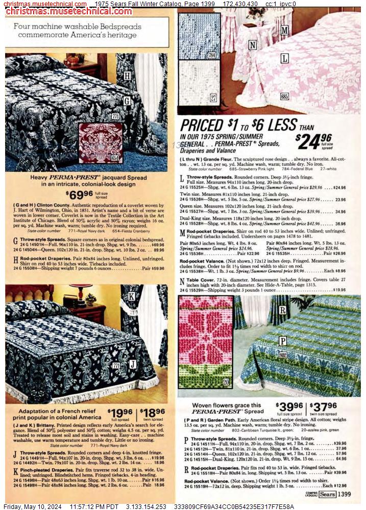 1975 Sears Fall Winter Catalog, Page 1399