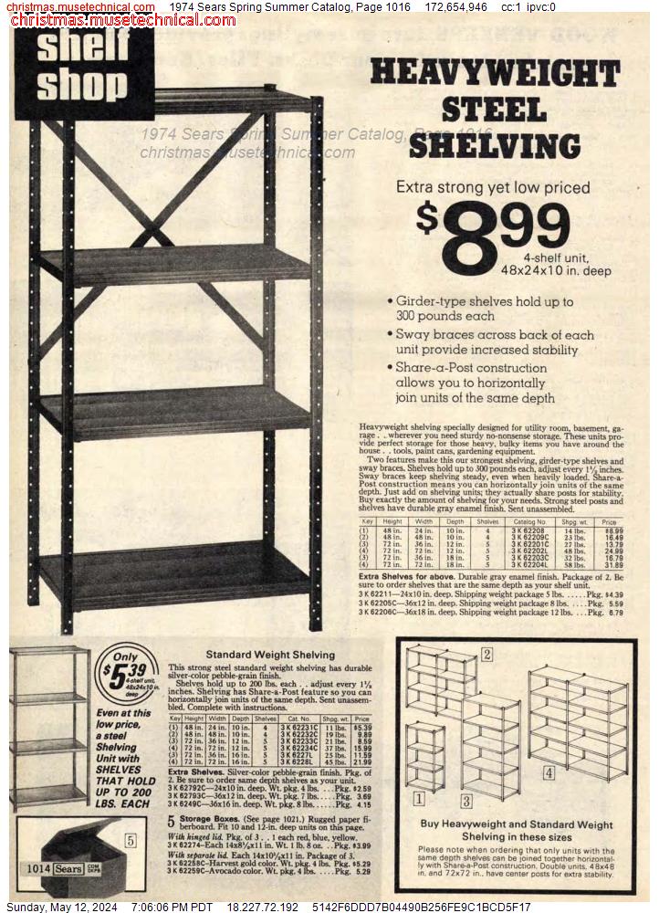 1974 Sears Spring Summer Catalog, Page 1016