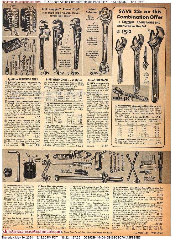 1954 Sears Spring Summer Catalog, Page 1145