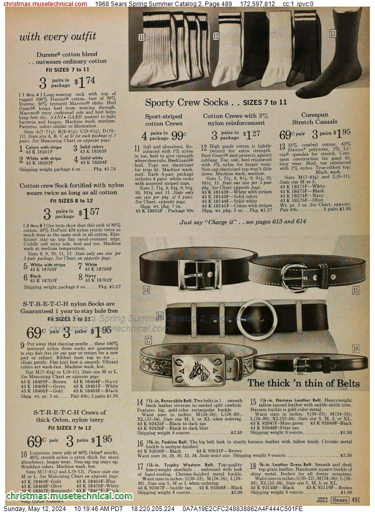 1968 Sears Spring Summer Catalog 2, Page 489