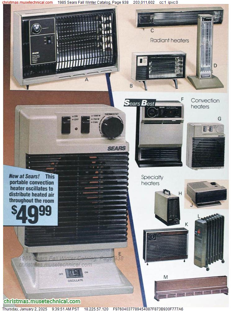 1985 Sears Fall Winter Catalog, Page 938