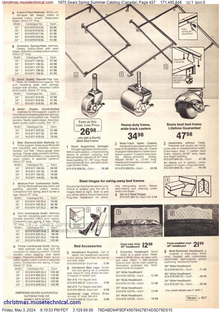 1975 Sears Spring Summer Catalog (Canada), Page 457