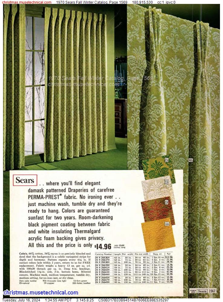 1970 Sears Fall Winter Catalog, Page 1569