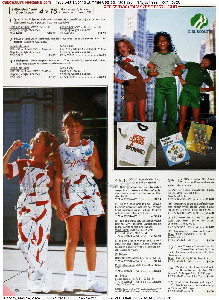 1985 Sears Spring Summer Catalog, Page 325