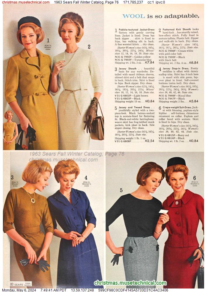 1963 Sears Fall Winter Catalog, Page 76