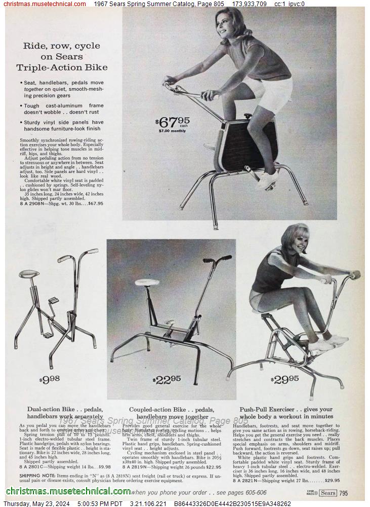 1967 Sears Spring Summer Catalog, Page 805