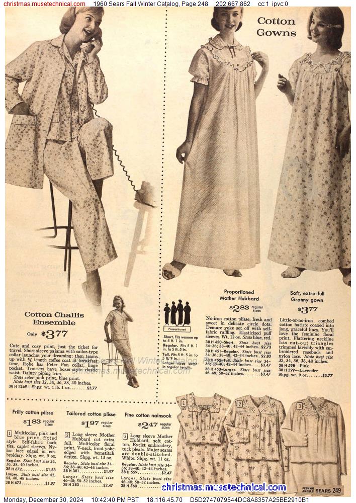 1960 Sears Fall Winter Catalog, Page 248