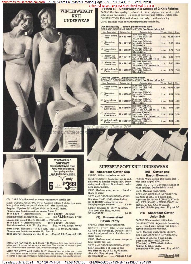 1976 Sears Fall Winter Catalog, Page 205