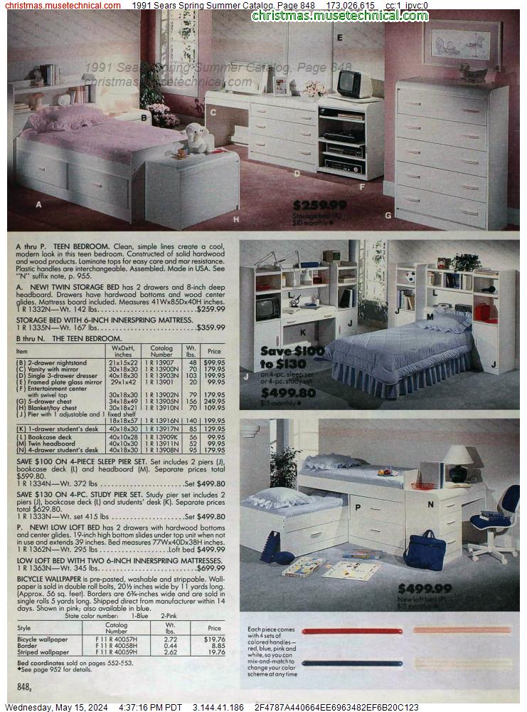 1991 Sears Spring Summer Catalog, Page 848