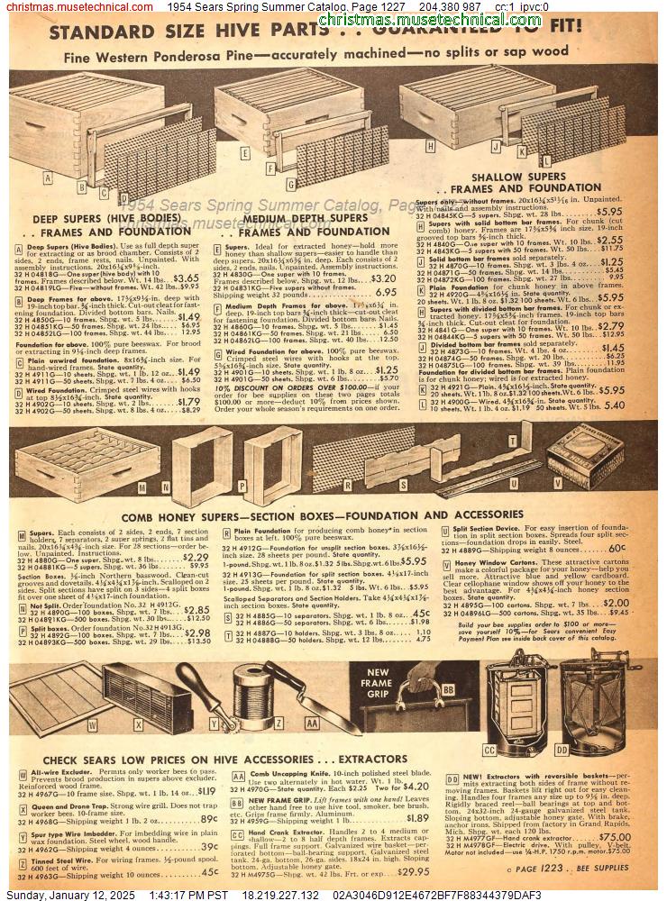 1954 Sears Spring Summer Catalog, Page 1227 - Catalogs & Wishbooks