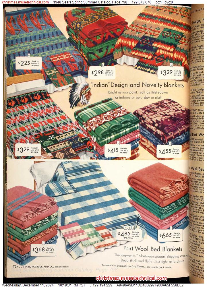 1948 Sears Spring Summer Catalog, Page 798