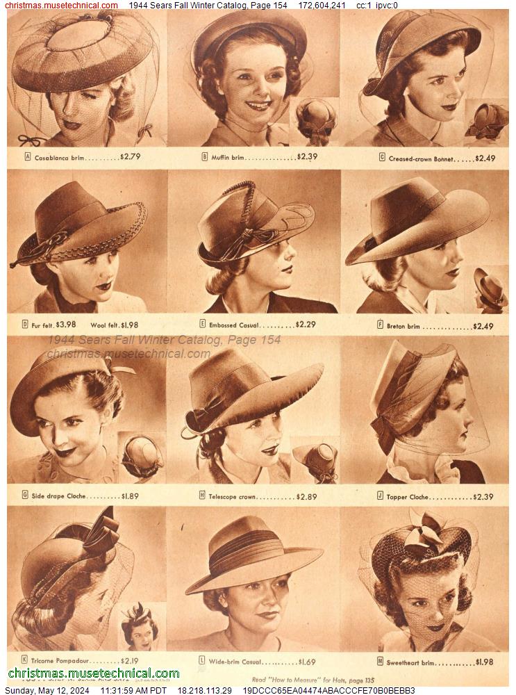 1944 Sears Fall Winter Catalog, Page 154