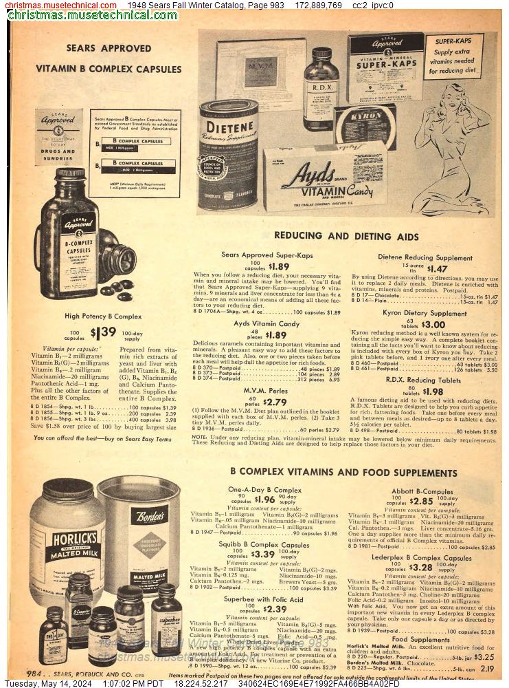 1948 Sears Fall Winter Catalog, Page 983
