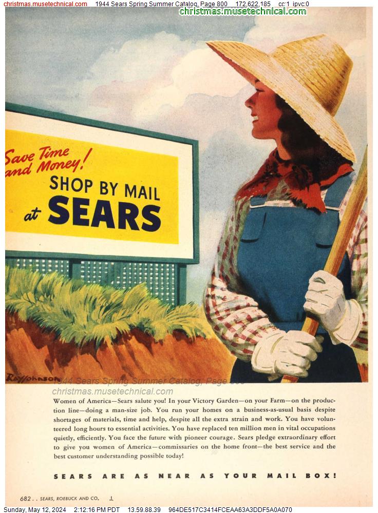 1944 Sears Spring Summer Catalog, Page 800