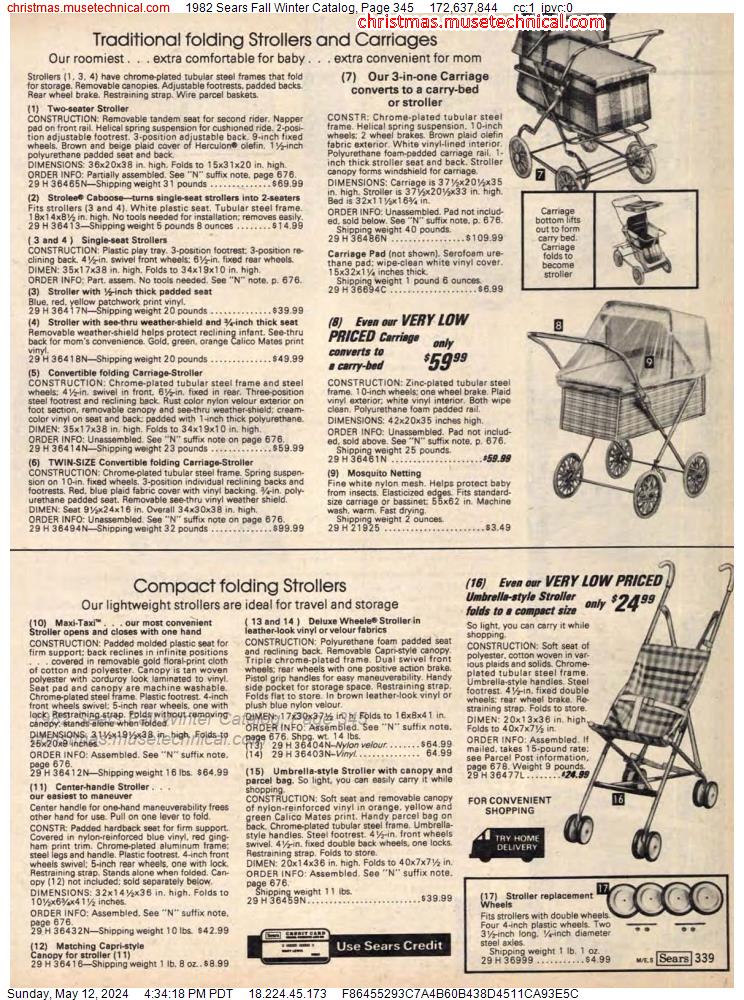 1982 Sears Fall Winter Catalog, Page 345