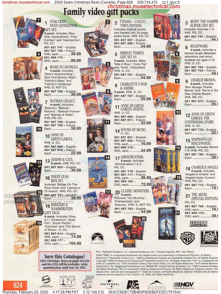 2000 Sears Christmas Book (Canada), Page 826