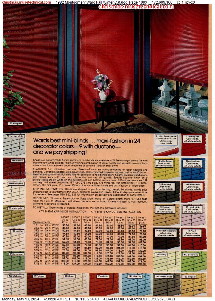 1982 Montgomery Ward Fall Winter Catalog, Page 1093