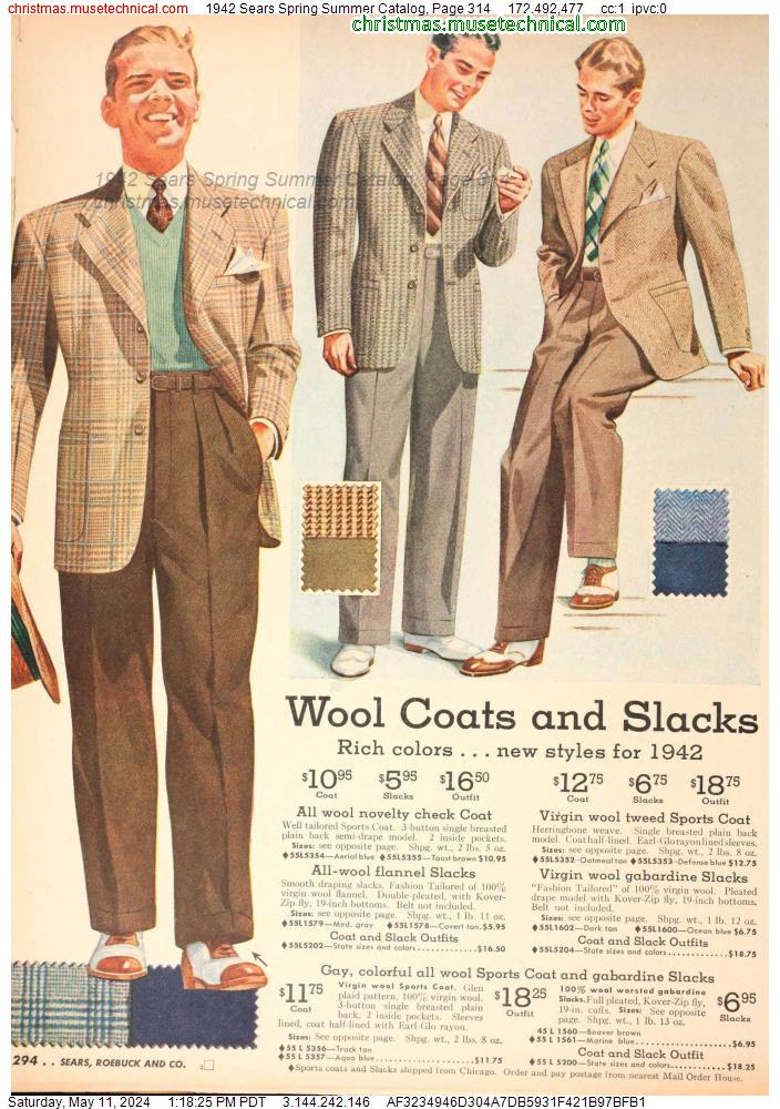 1942 Sears Spring Summer Catalog, Page 314