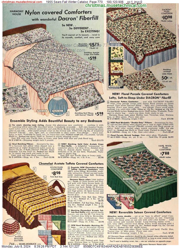 1955 Sears Fall Winter Catalog, Page 770