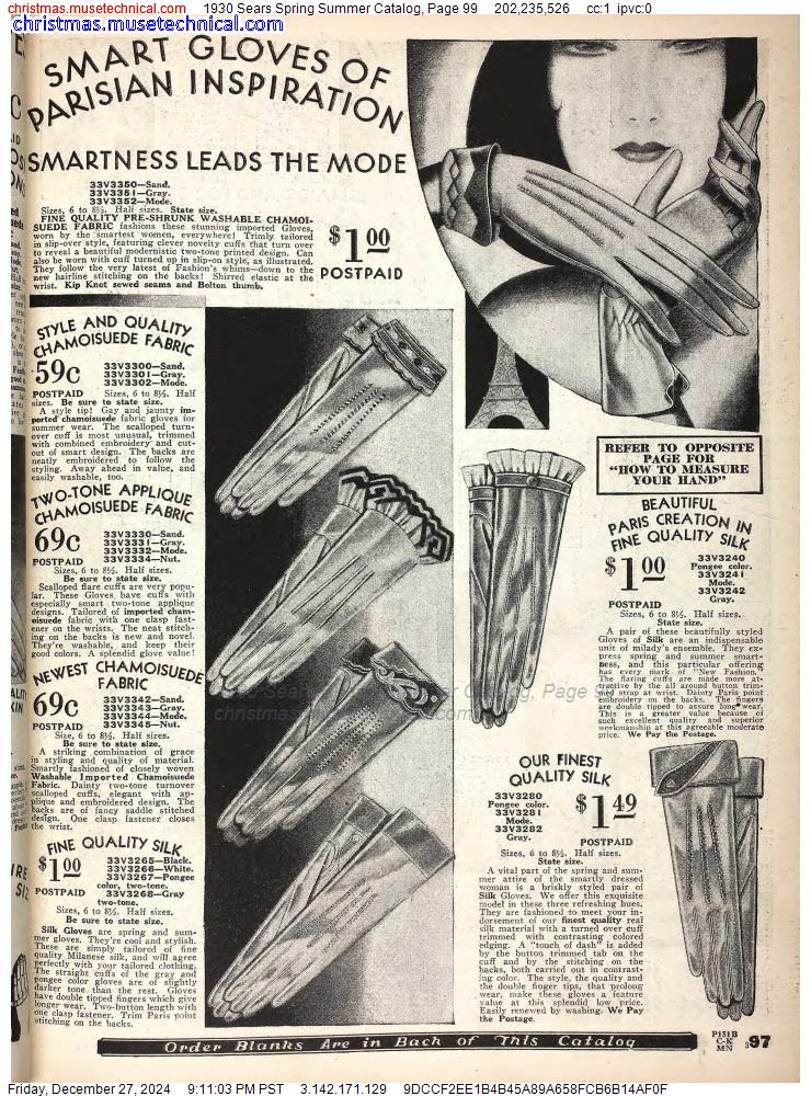 1930 Sears Spring Summer Catalog, Page 99