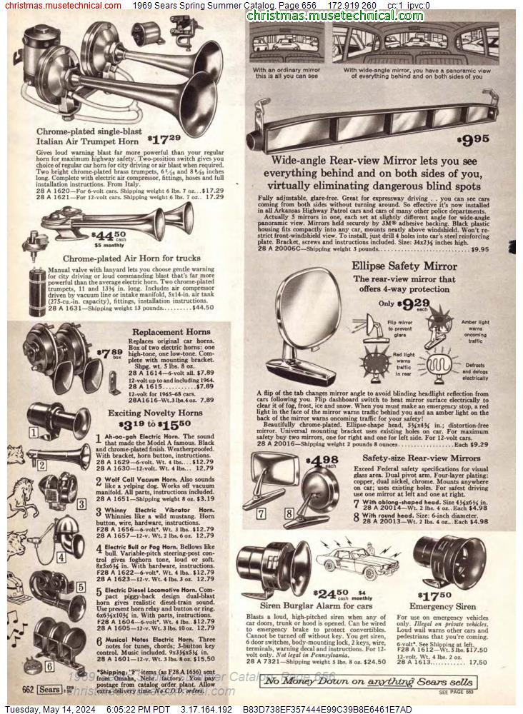 1969 Sears Spring Summer Catalog, Page 656