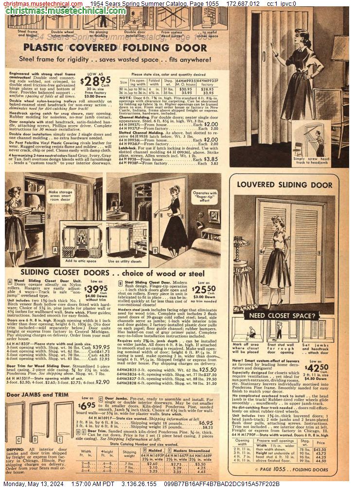 1954 Sears Spring Summer Catalog, Page 1055