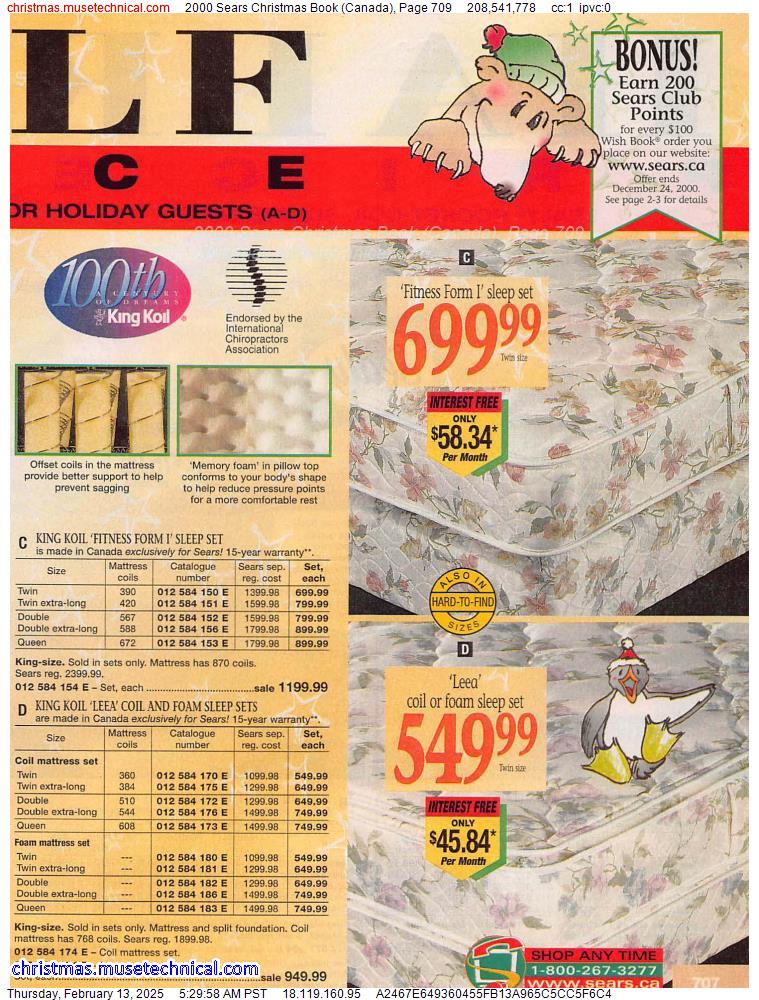 2000 Sears Christmas Book (Canada), Page 709