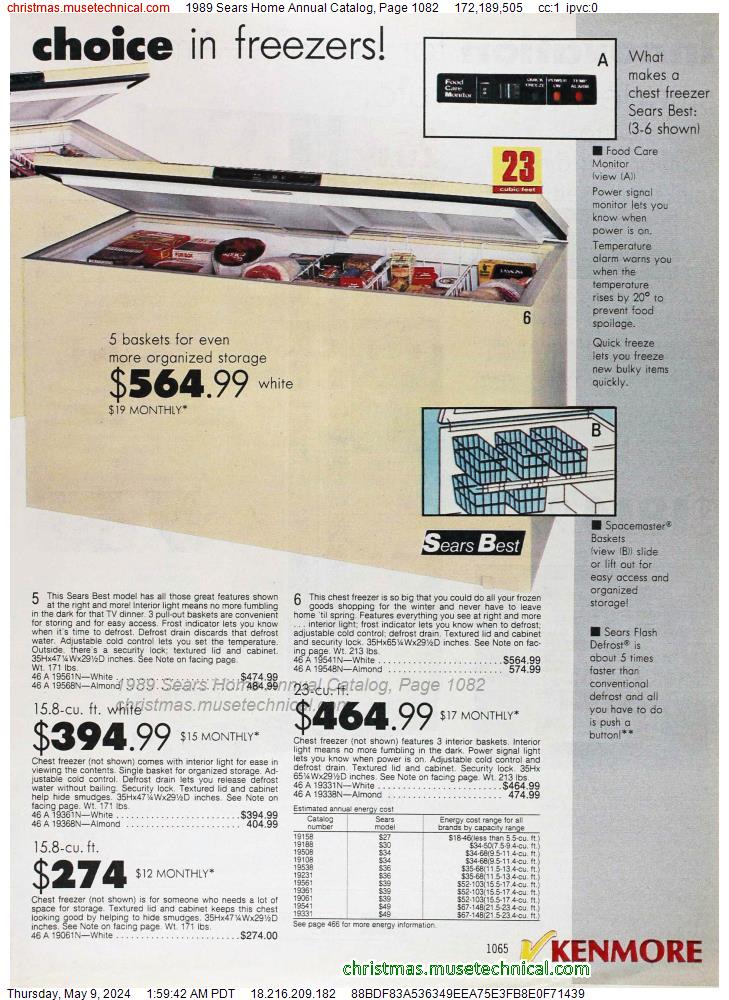 1989 Sears Home Annual Catalog, Page 1082