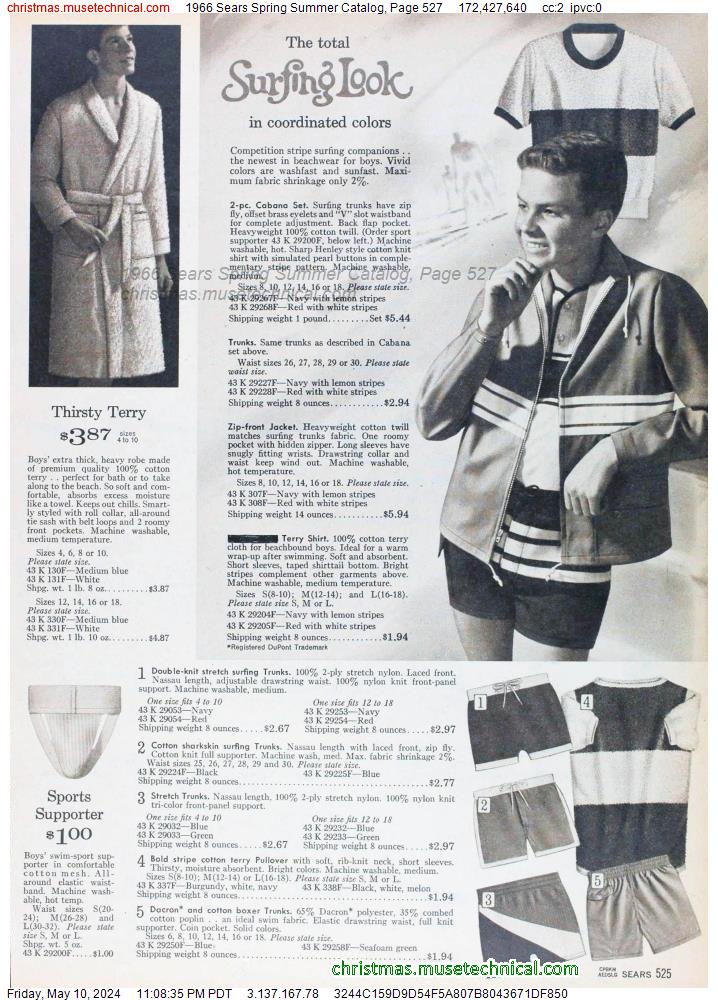 1966 Sears Spring Summer Catalog, Page 527