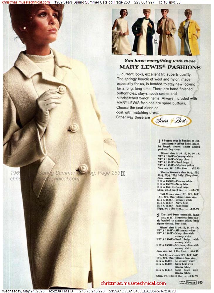1969 Sears Spring Summer Catalog, Page 253
