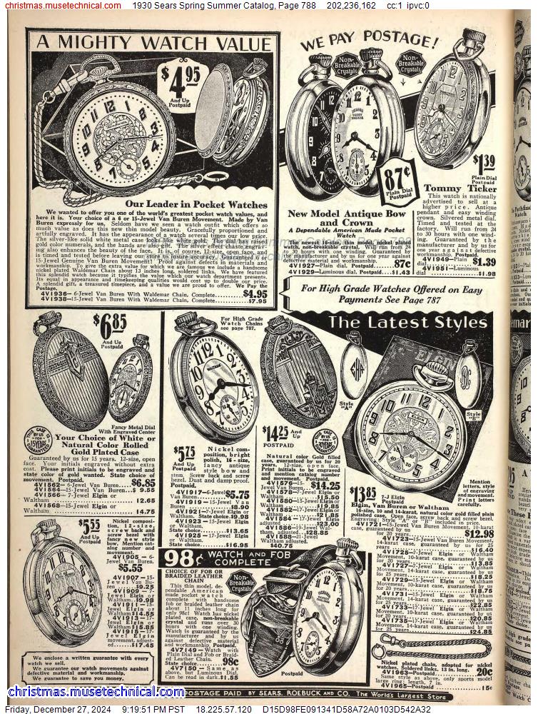 1930 Sears Spring Summer Catalog, Page 788