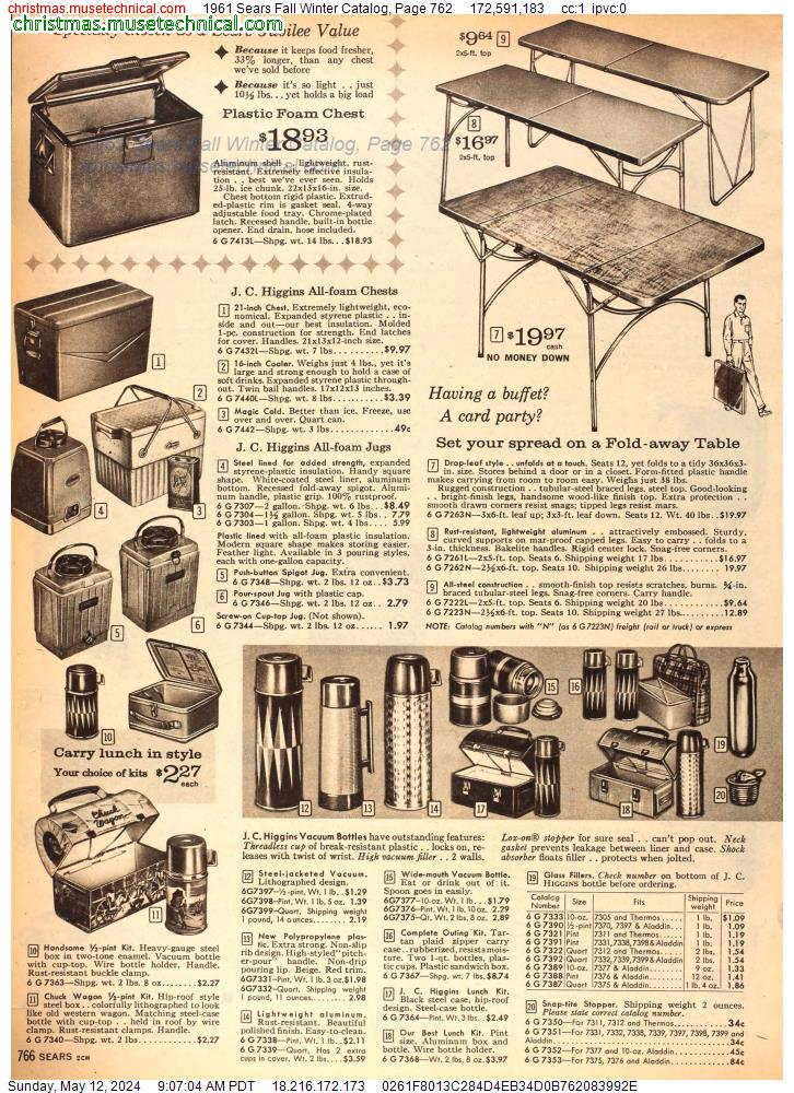1961 Sears Fall Winter Catalog, Page 762