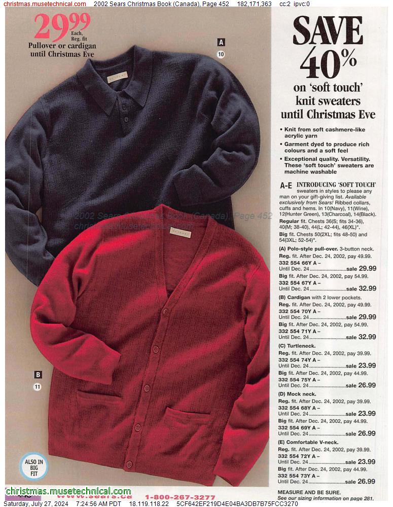 2002 Sears Christmas Book (Canada), Page 452
