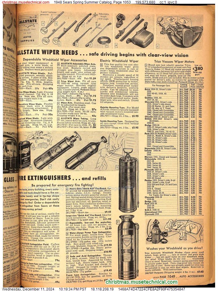 1948 Sears Spring Summer Catalog, Page 1053