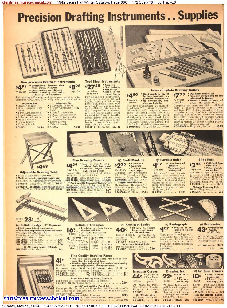1942 Sears Fall Winter Catalog, Page 606