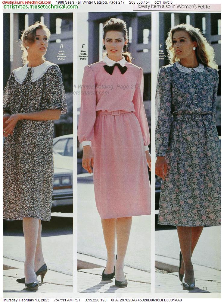 1988 Sears Fall Winter Catalog, Page 217