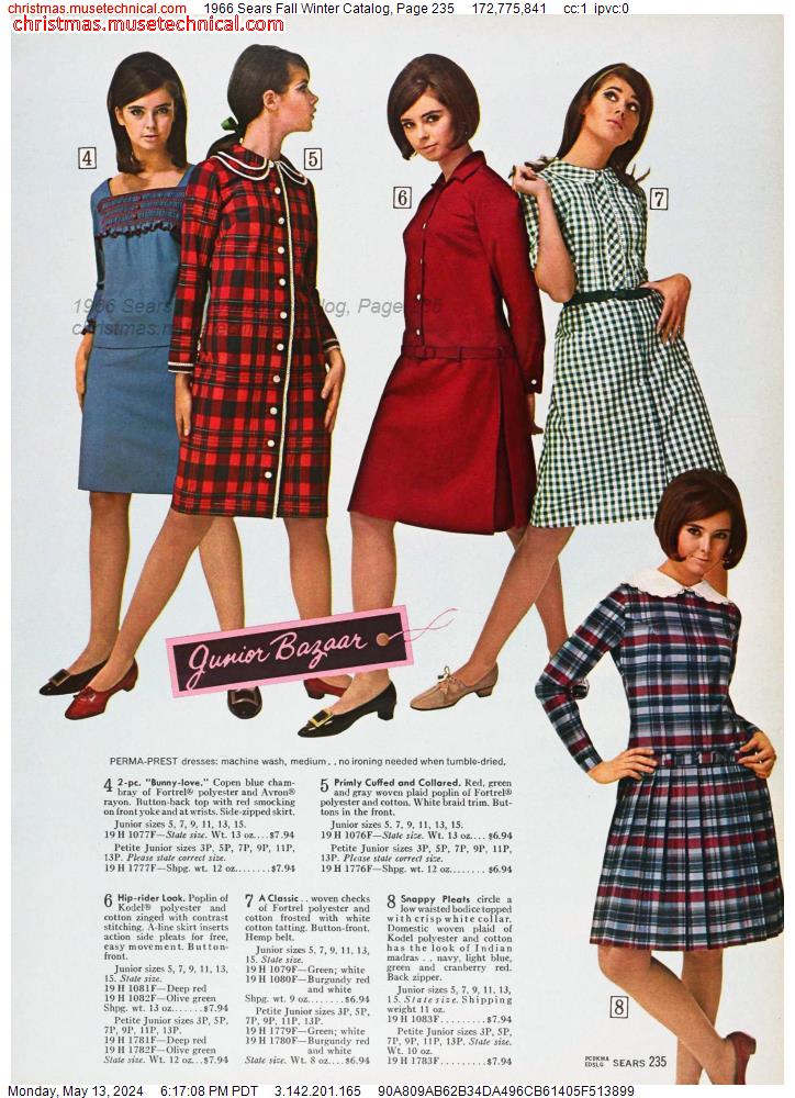 1966 Sears Fall Winter Catalog, Page 235