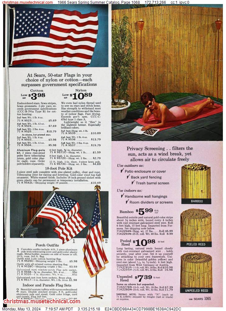1966 Sears Spring Summer Catalog, Page 1068