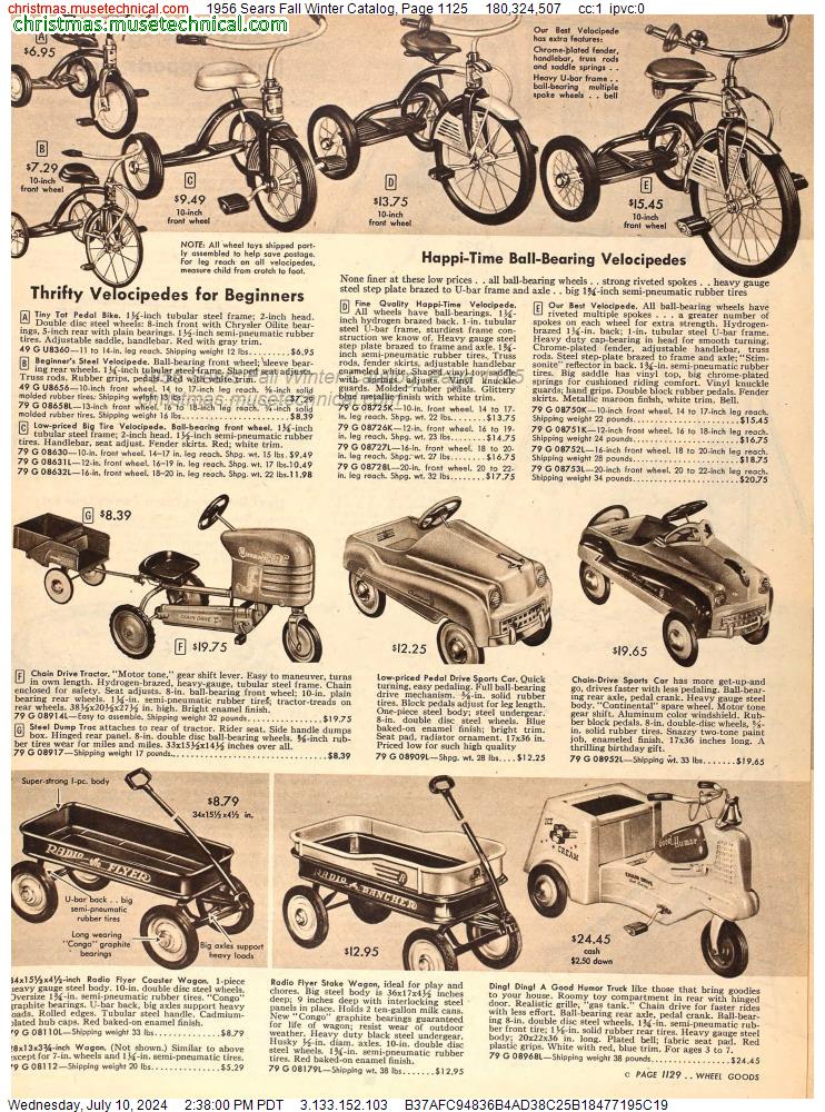 1956 Sears Fall Winter Catalog, Page 1125