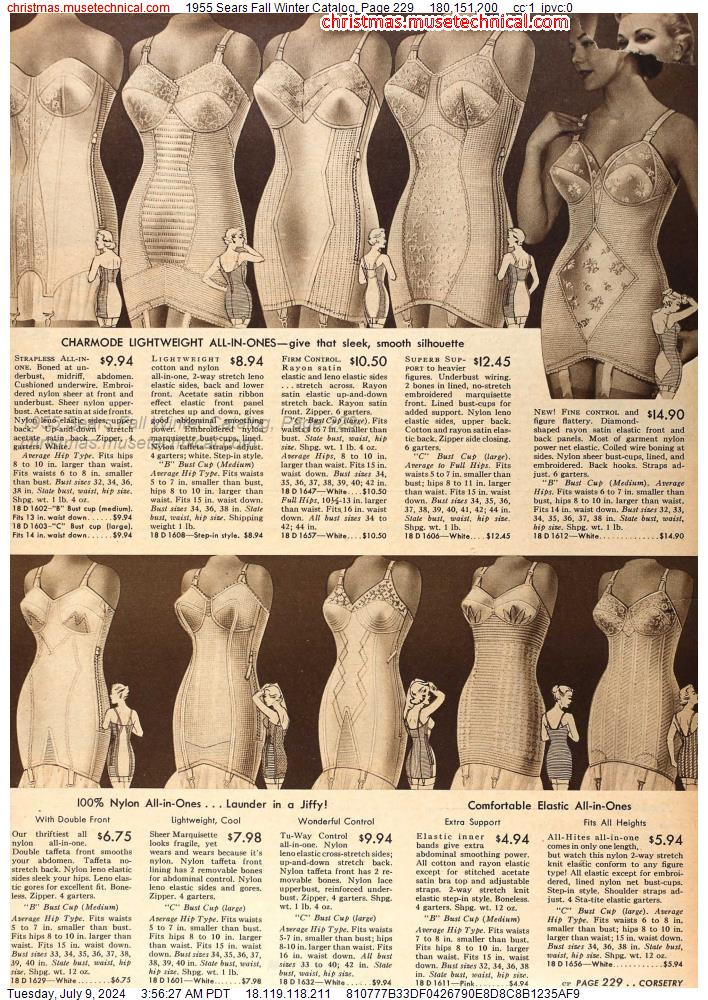 1955 Sears Fall Winter Catalog, Page 229
