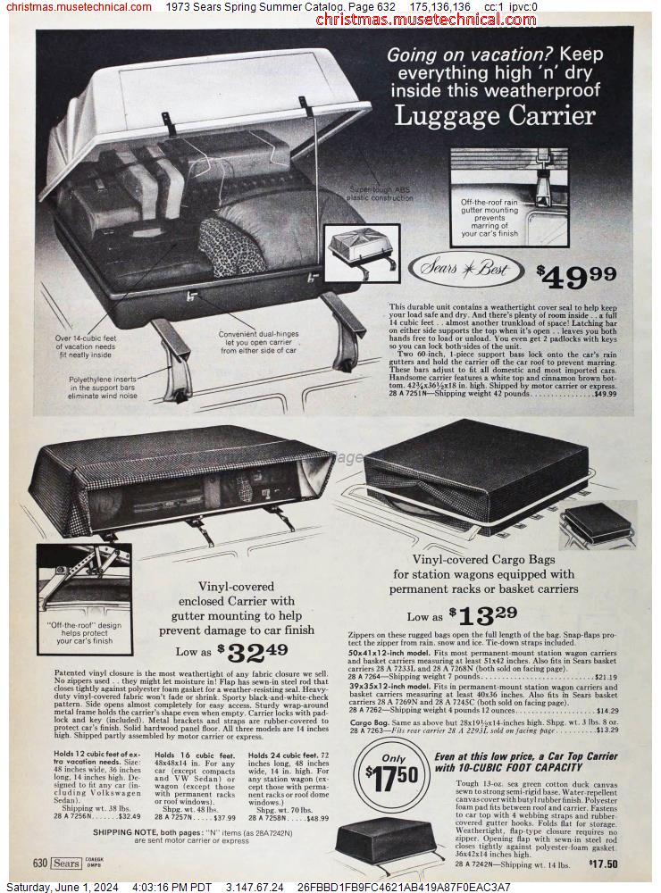 1973 Sears Spring Summer Catalog, Page 632