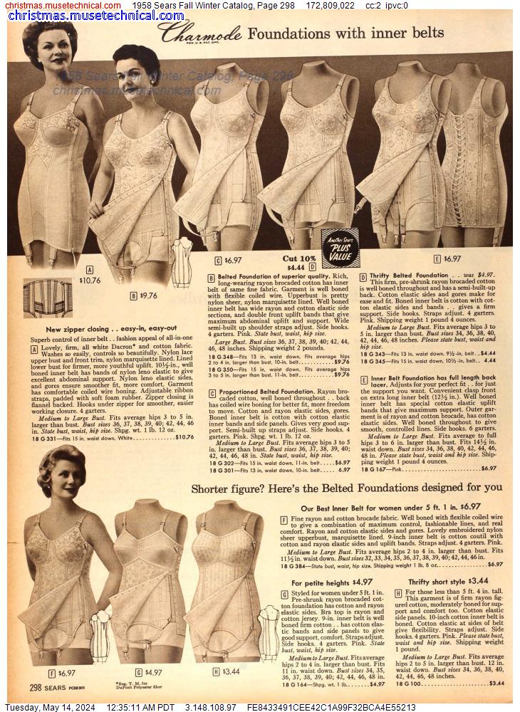 1958 Sears Fall Winter Catalog, Page 298