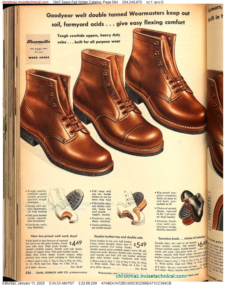 1947 Sears Fall Winter Catalog, Page 584