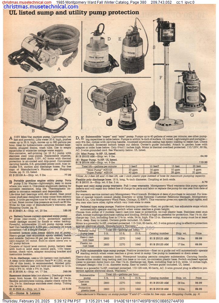 1985 Montgomery Ward Fall Winter Catalog, Page 380