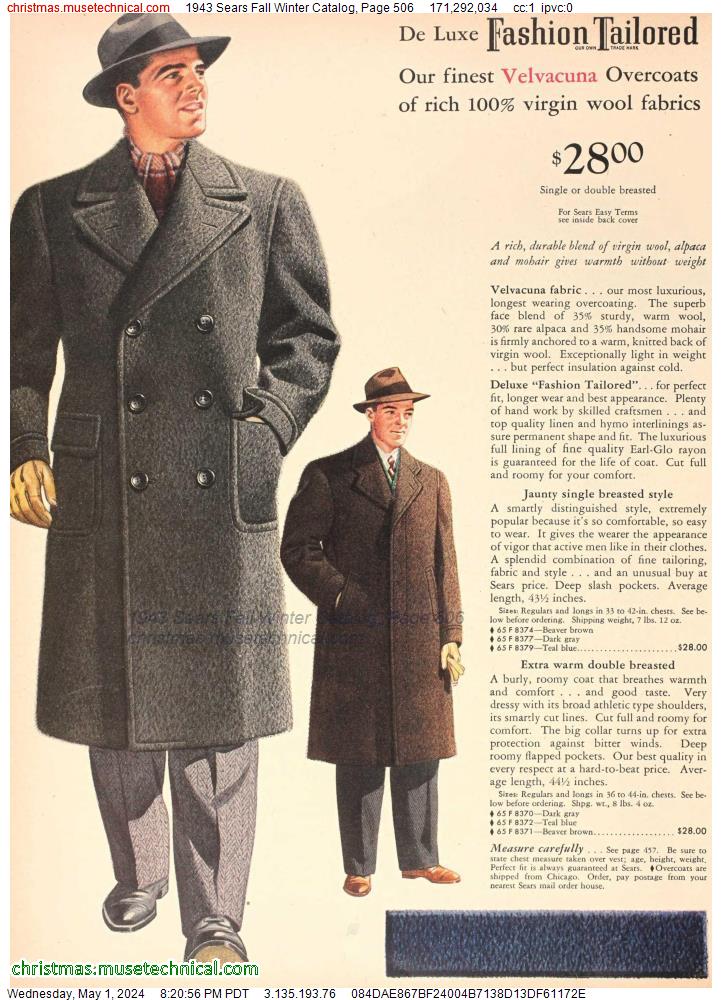 1943 Sears Fall Winter Catalog, Page 506