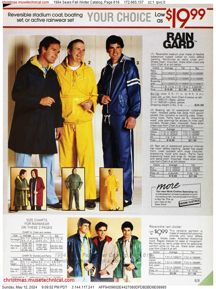 1984 Sears Fall Winter Catalog, Page 618
