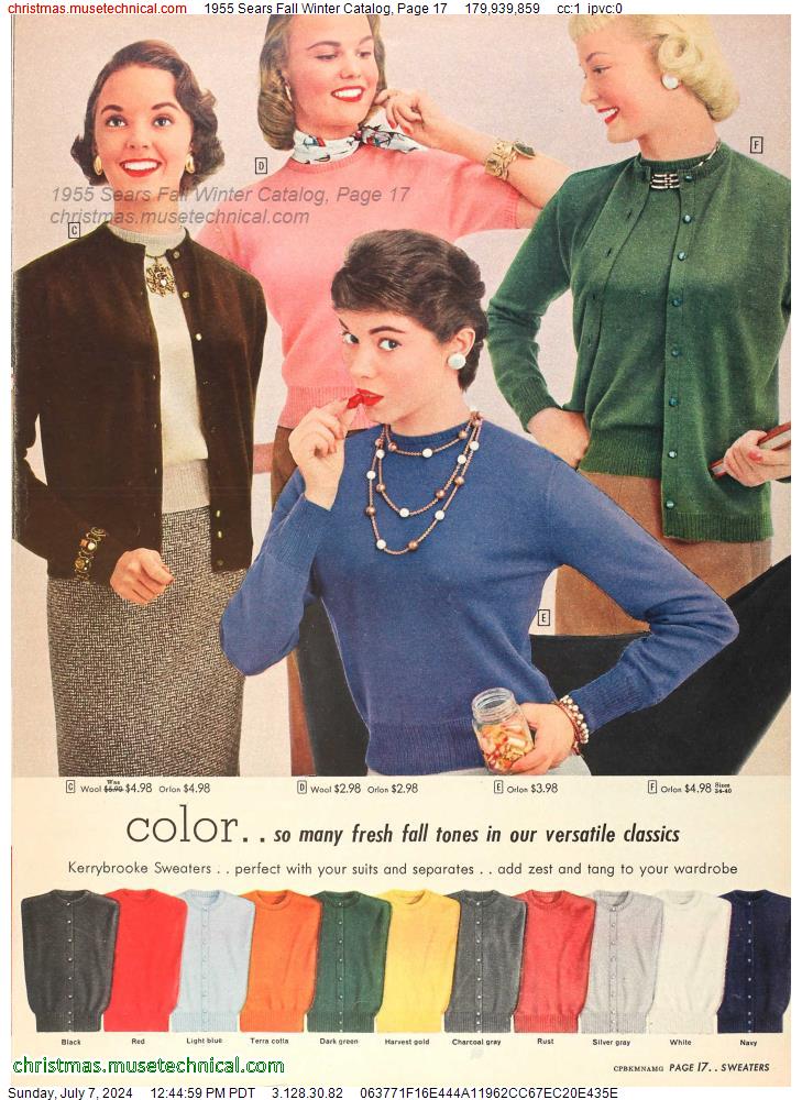 1955 Sears Fall Winter Catalog, Page 17